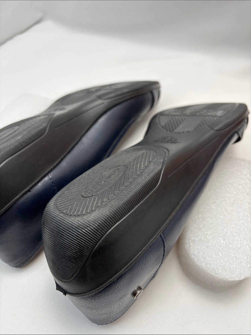 Life Stride Memory Foam Women 8.5 Navy Leather Slip-On Ballet Flats#410 - Picture 12 of 14